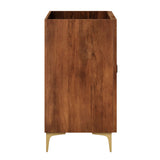 Inara 30" Fluted Wood Vanity Cabinet Without Sink in Walnut