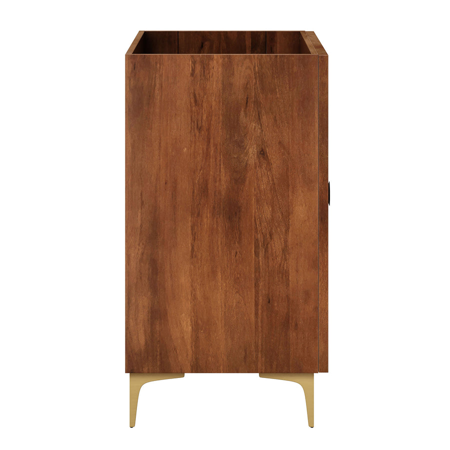 Inara 30" Fluted Wood Vanity Cabinet Without Sink in Walnut