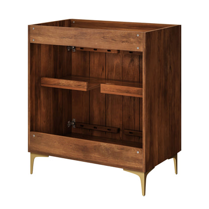 Vernon 30" Fluted Wood Vanity Cabinet Without Sink by Furniture for America