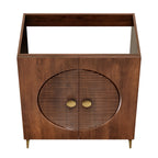 Vernon 30" Fluted Wood Vanity Cabinet Without Sink by Furniture for America