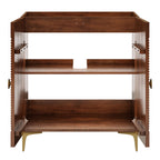 Vernon 30" Fluted Wood Vanity Cabinet Without Sink by Furniture for America