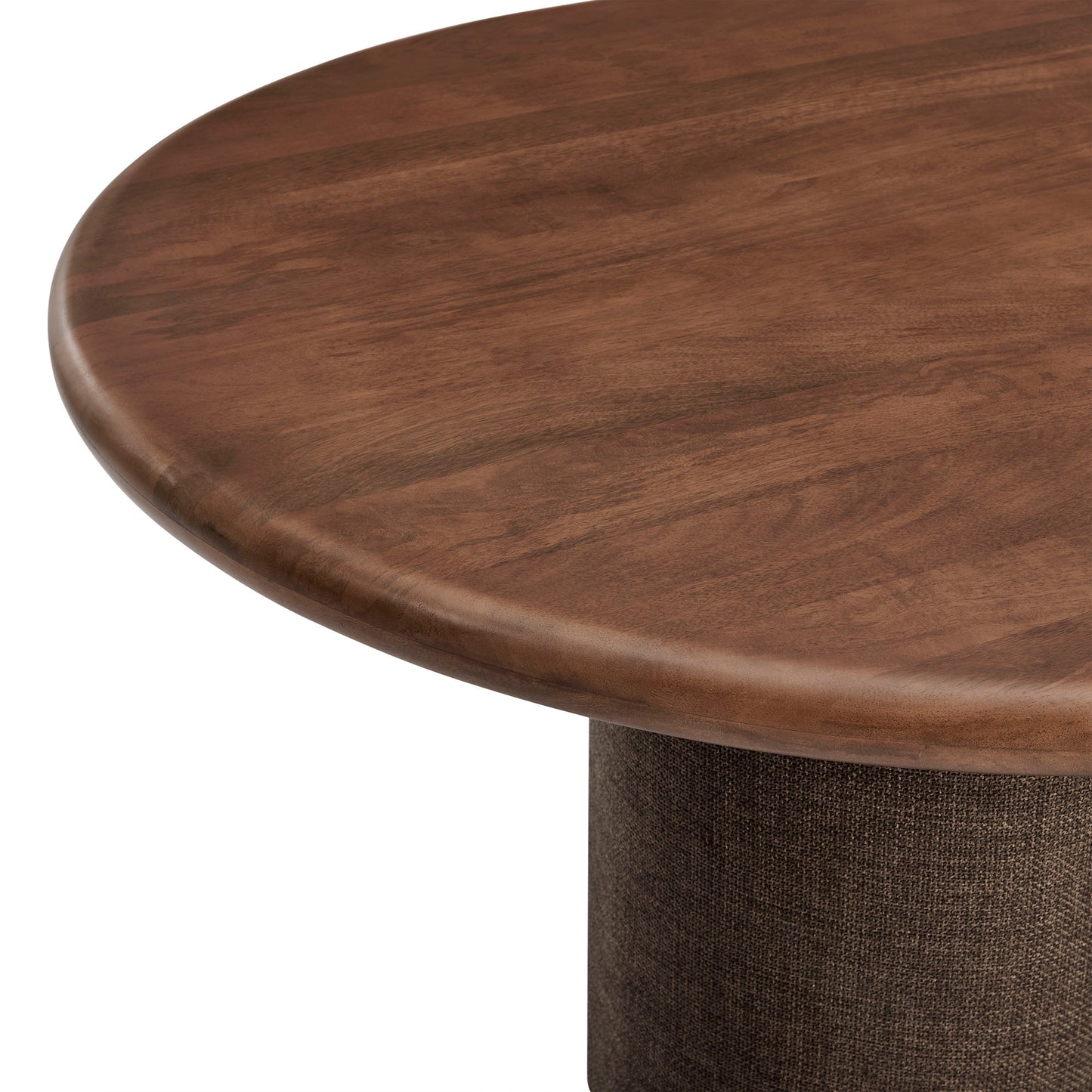 Quenby 84 Inch Mango Wood Oval Dining Table in Walnut