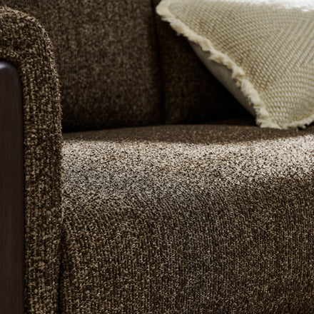 Hawken Boucle Fabric Accent Armchair in Antique Espresso