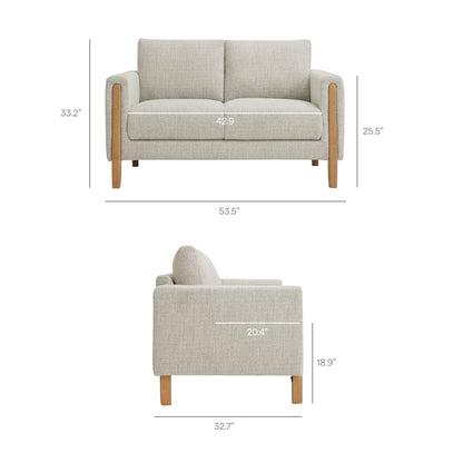 Hawken Boucle Fabric Loveseat by Furniture for America