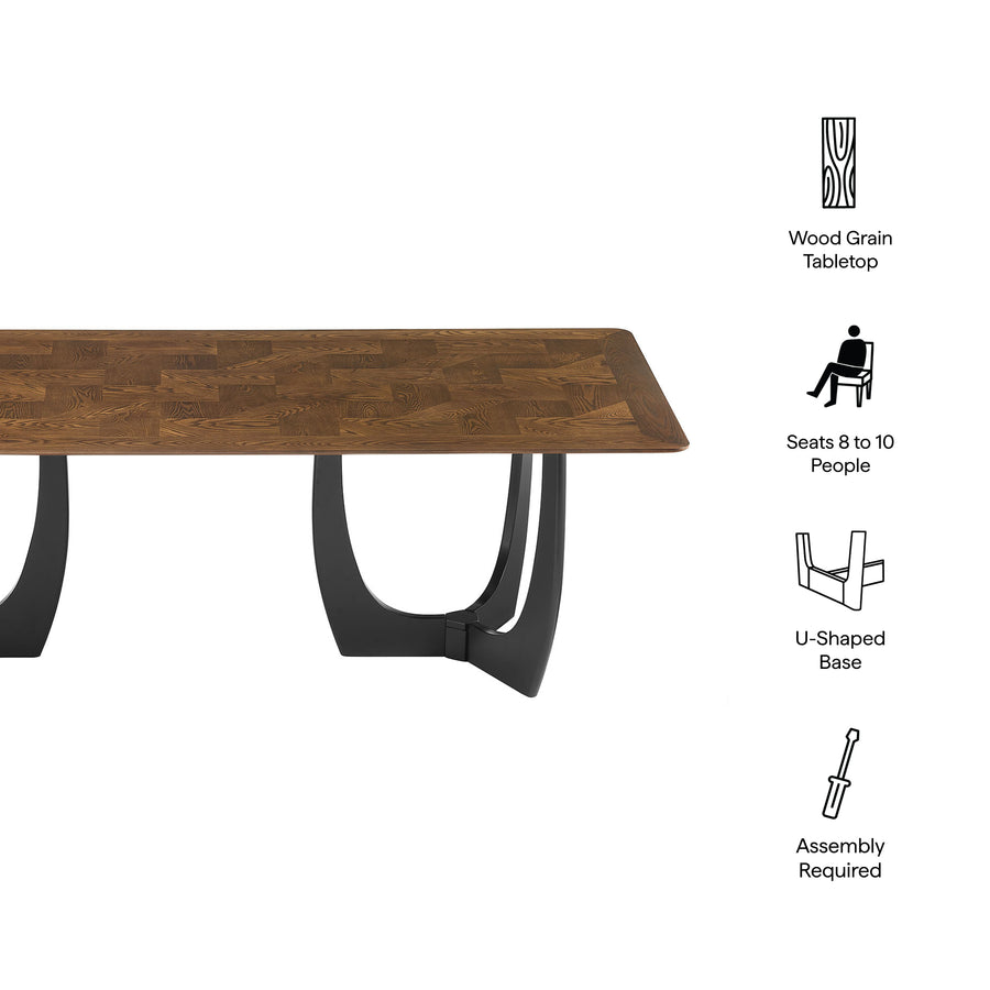 Mora 94" Dining Table in Walnut