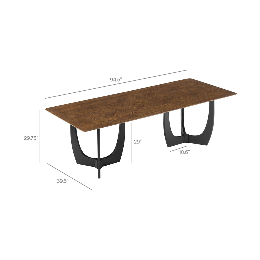 Mora 94" Dining Table in Walnut