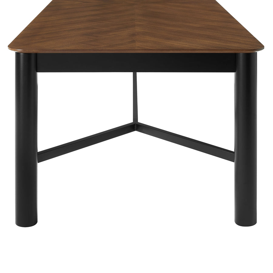 Noemie 110" Rectangle Dining Table in Walnut