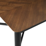 Noemie 110" Rectangle Dining Table in Walnut