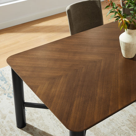 Ashlan 110" Rectangle Dining Table in Walnut