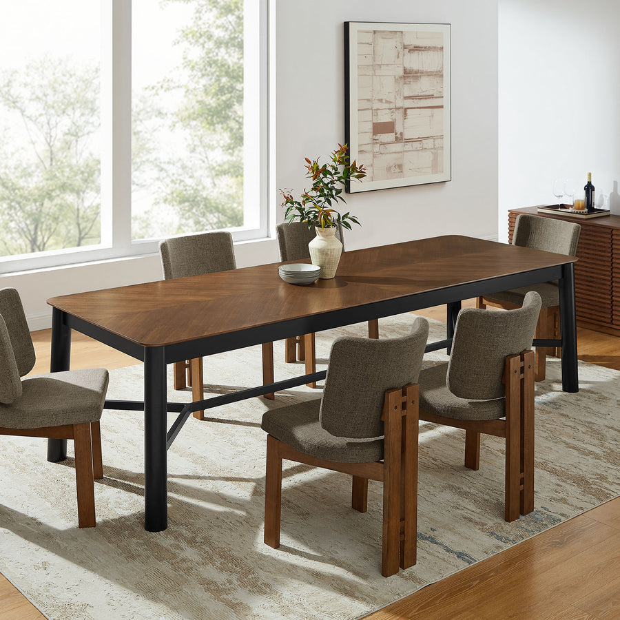 Noemie 110" Rectangle Dining Table in Walnut
