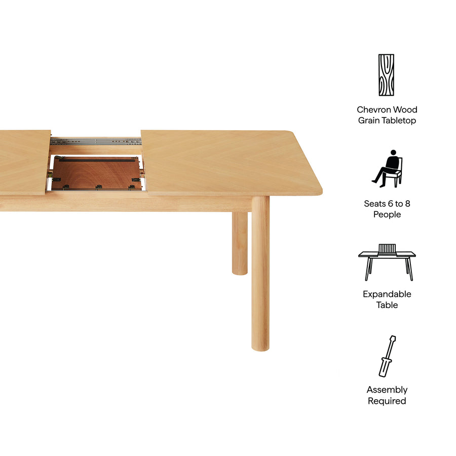 Maize Extendable Dining Table in Oak