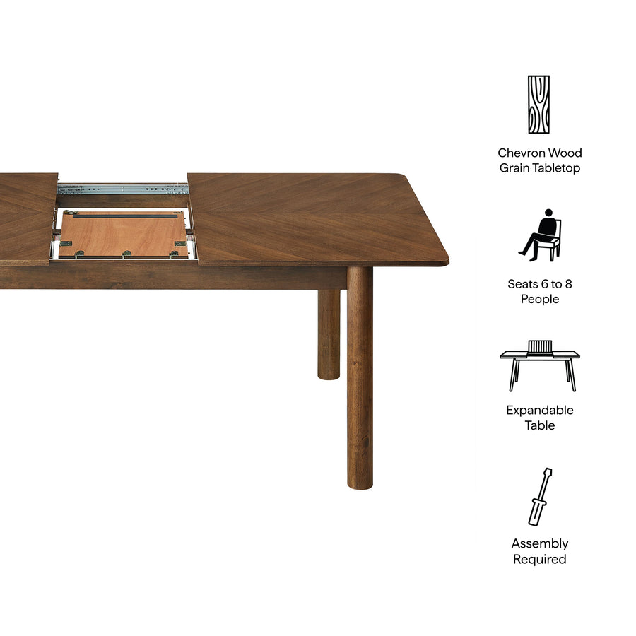 Maize Extendable Dining Table in Walnut