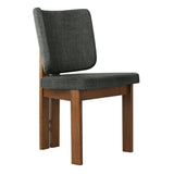Maize Armless Upholstered Dining Chairs Set Of 2 in Charcoal