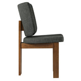 Maize Armless Upholstered Dining Chairs Set Of 2 in Charcoal