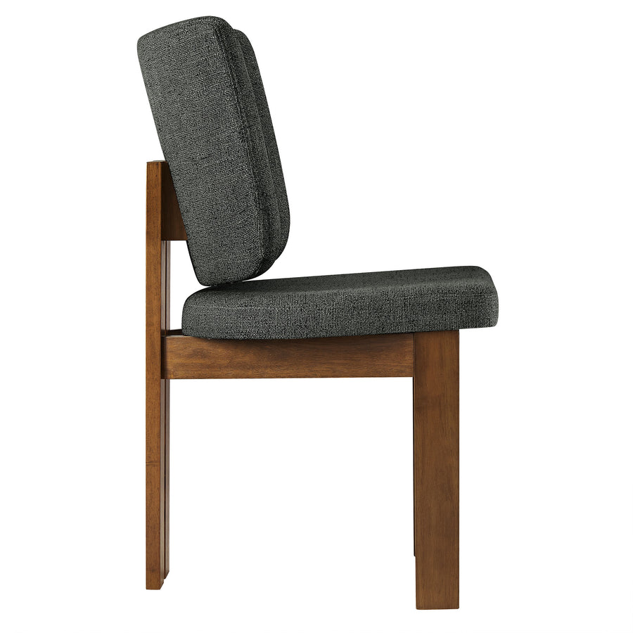 Maize Armless Upholstered Dining Chairs Set Of 2 in Charcoal