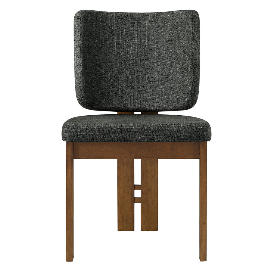 Maize Armless Upholstered Dining Chairs Set Of 2 in Charcoal