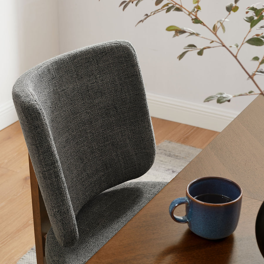 Maize Armless Upholstered Dining Chairs Set Of 2 in Charcoal