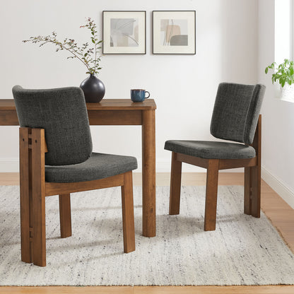 Alba Armless Upholstered Dining Chairs Set Of 2 by Furniture for America