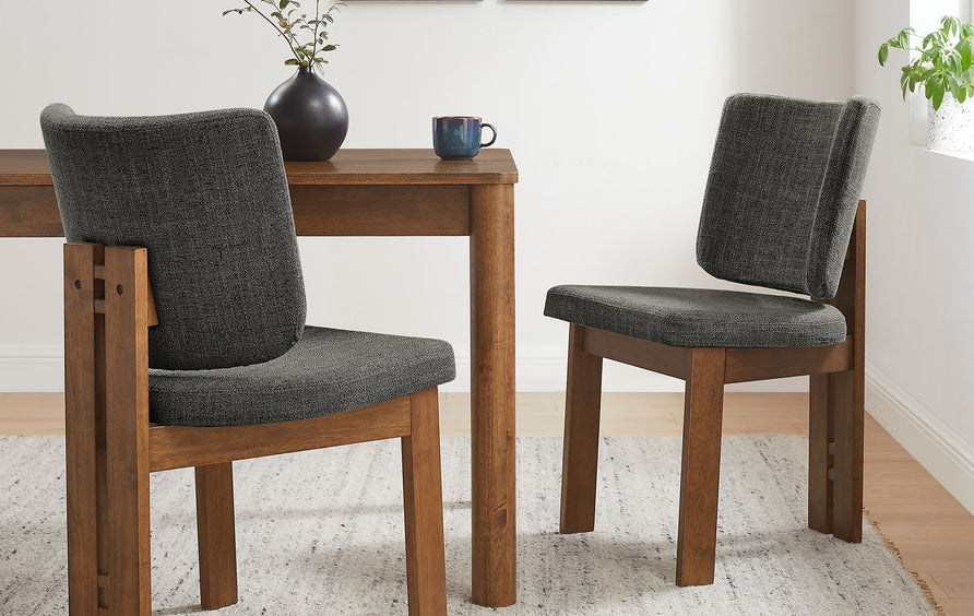Maize 7-Piece Dining Set in Walnut Charcoal