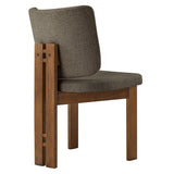 Maize Armless Upholstered Dining Chairs Set Of 2 in Taupe