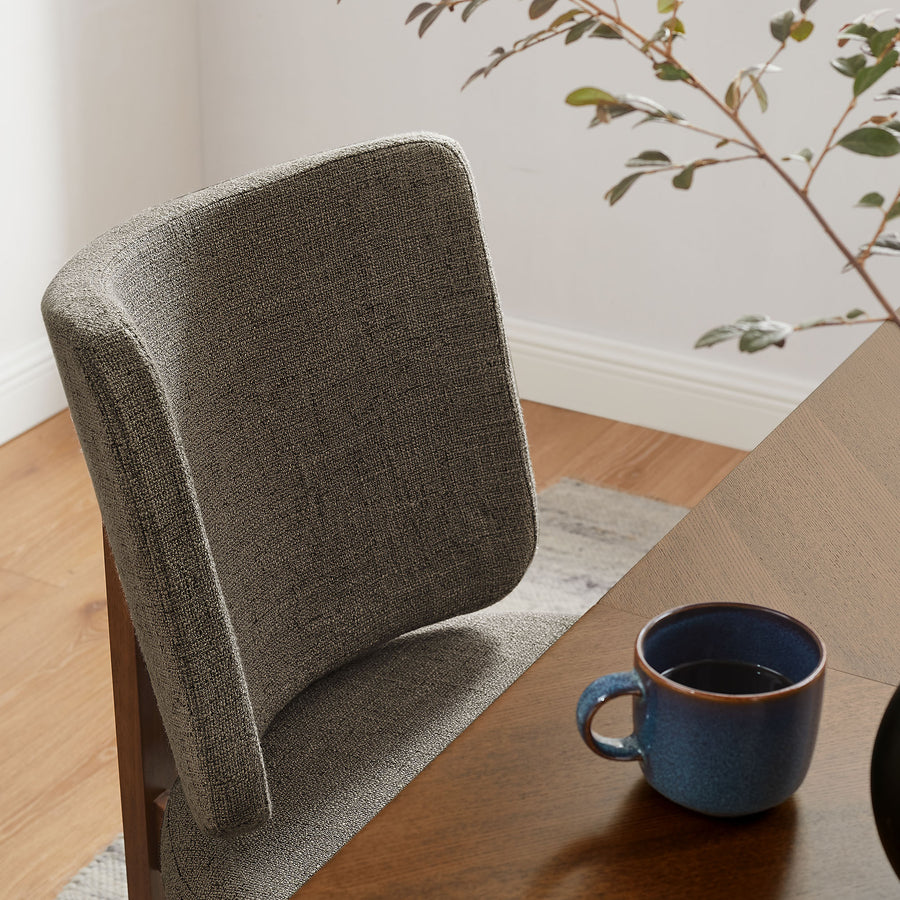 Maize Armless Upholstered Dining Chairs Set Of 2 in Taupe