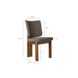 Maize Armless Upholstered Dining Chairs Set Of 2 in Taupe
