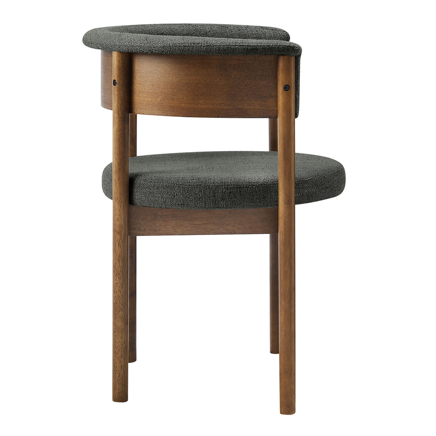 Anya Curved Upholstered Dining Chairs Set Of 2 in Charcoal