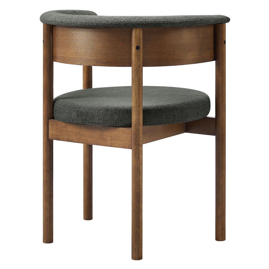 Anya Curved Upholstered Dining Chairs Set Of 2 in Charcoal