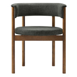 Anya Curved Upholstered Dining Chairs Set Of 2 in Charcoal