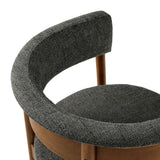 Anya Curved Upholstered Dining Chairs Set Of 2 in Charcoal