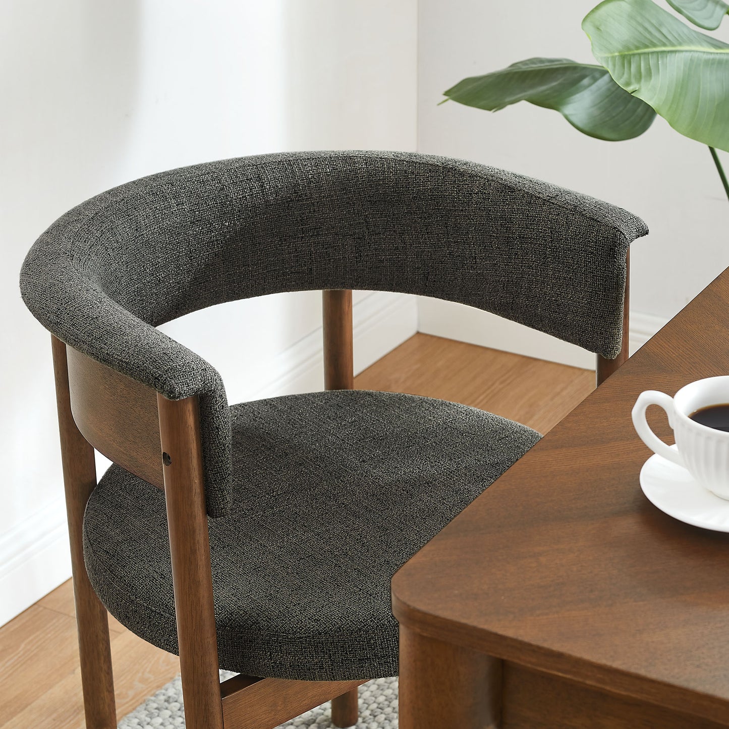 Clea Curved Upholstered Dining Chairs Set Of 2 by Furniture for America