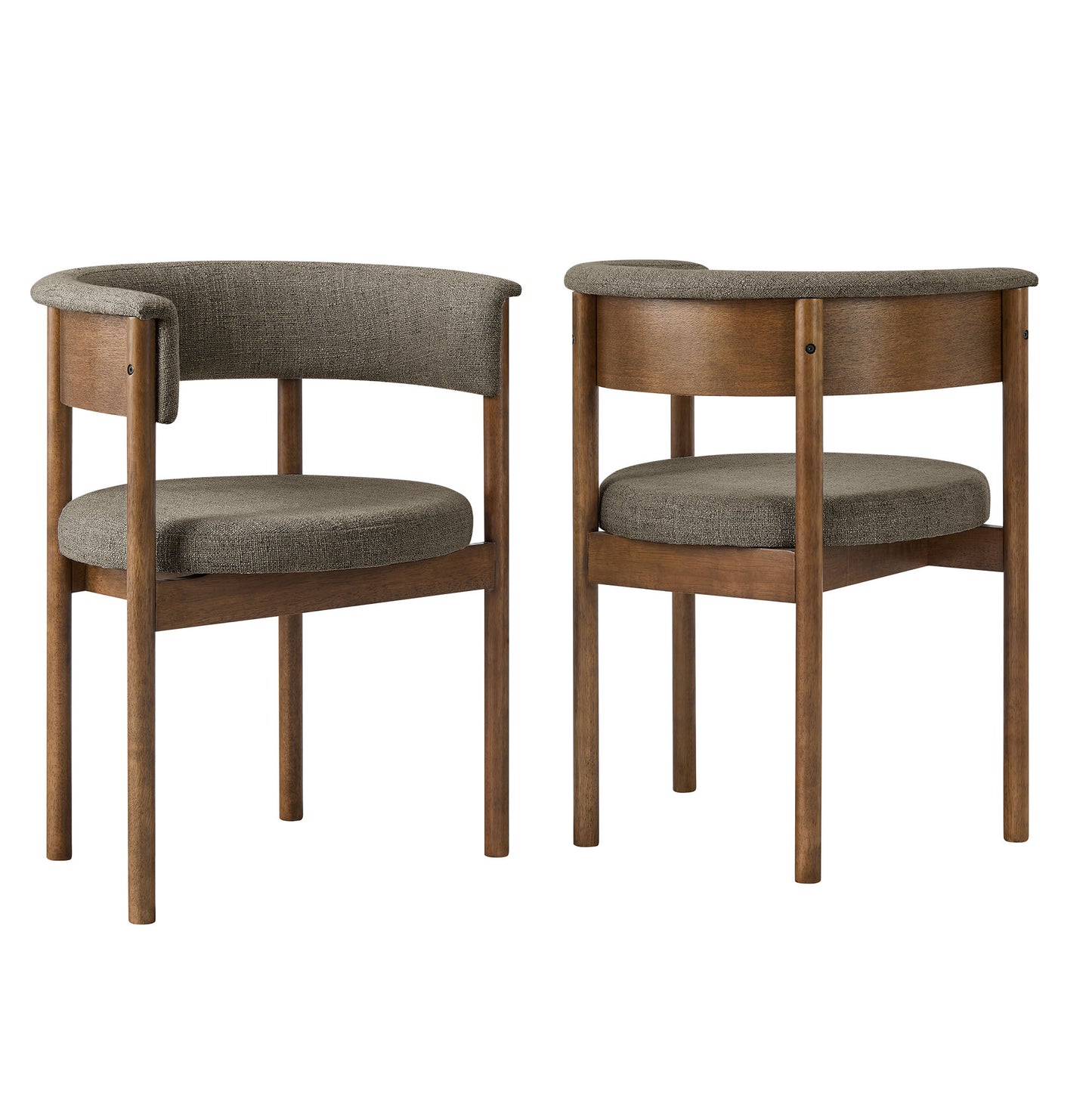 Clea Curved Upholstered Dining Chairs Set Of 2 by Furniture for America