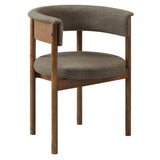 Anya Curved Upholstered Dining Chairs Set Of 2 in Taupe