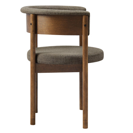 Clea Curved Upholstered Dining Chairs Set Of 2 in Taupe