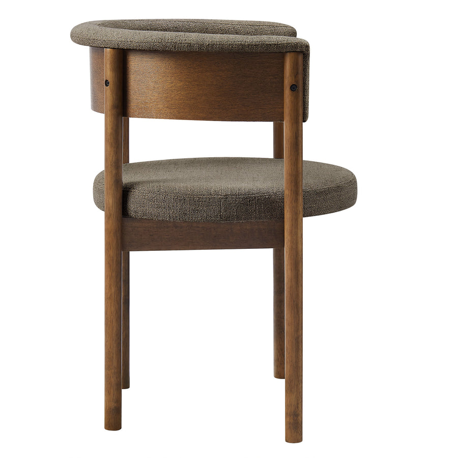 Anya Curved Upholstered Dining Chairs Set Of 2 in Taupe