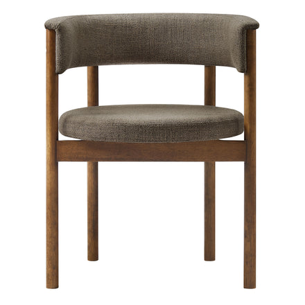 Clea Curved Upholstered Dining Chairs Set Of 2 in Taupe