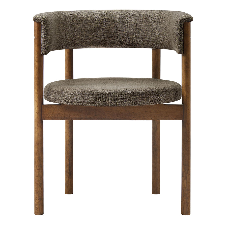 Anya Curved Upholstered Dining Chairs Set Of 2 in Taupe