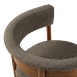 Anya Curved Upholstered Dining Chairs Set Of 2 in Taupe