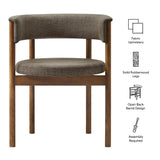 Anya Curved Upholstered Dining Chairs Set Of 2 in Taupe