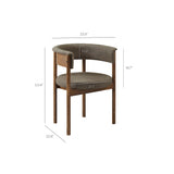 Anya Curved Upholstered Dining Chairs Set Of 2 in Taupe