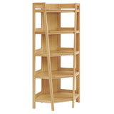 Finch 71 Inch Corner Bookshelf in Oak