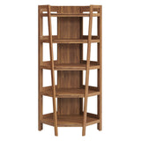 Finch 71 Inch Corner Bookshelf in Walnut