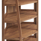 Finch 71 Inch Corner Bookshelf in Walnut