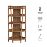 Finch 71 Inch Corner Bookshelf in Walnut