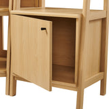 Finch 3-piece Corner Bookshelf Set with Narrow Bookshelves in Oak