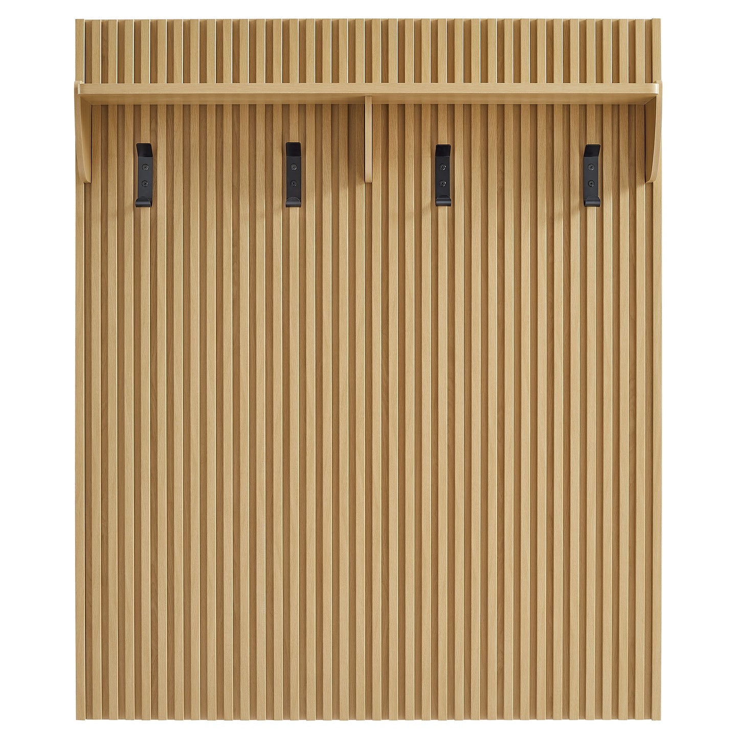 Render Fluted Coat Rack Panel With Shelf by Furniture for America