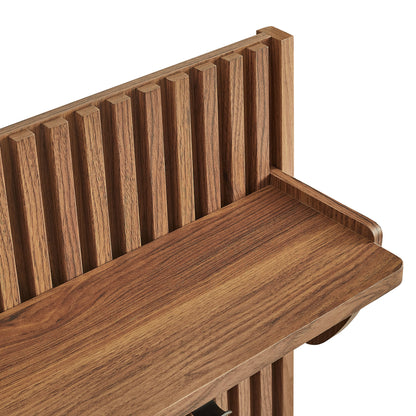 Render Fluted Coat Rack Panel With Shelf by Furniture for America