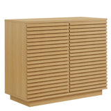 Vera 2-Door Fluted Accent Cabinet in Oak