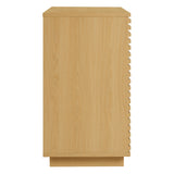 Vera 2-Door Fluted Accent Cabinet in Oak