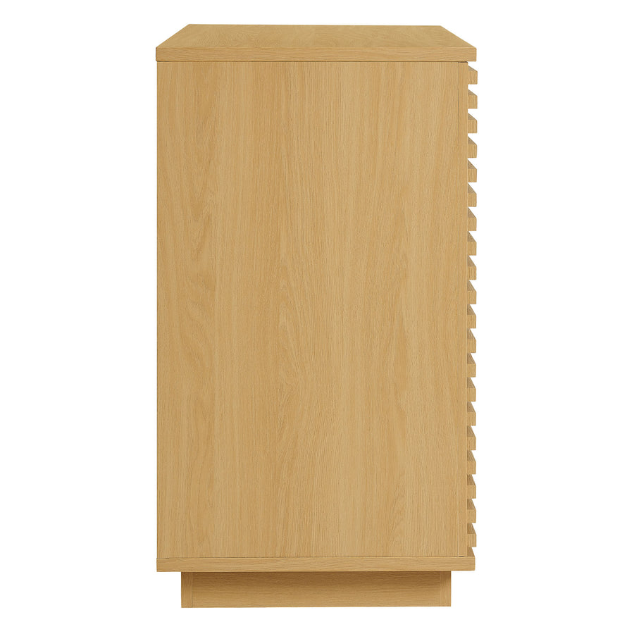Vera 2-Door Fluted Accent Cabinet in Oak